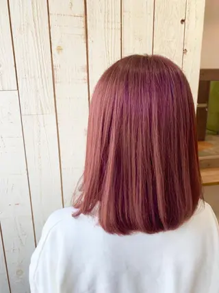 ミディアム 透明感/ 美髪矯正/田中恭のヘアスタイル