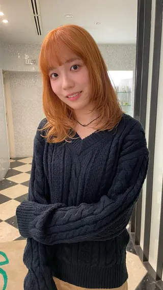 セミロング カラー 林本 南壱人のヘアスタイル