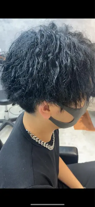 ショート パーマ メンズ ツイストスパイラル/ メンズ特化/中川誠也のヘアスタイル