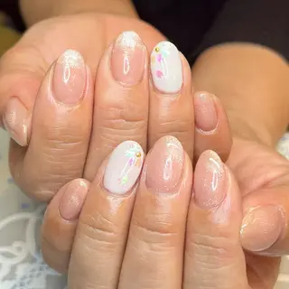 ショート カラー ネイル ネイルサロン リリーブランシュ所属・森 瑞紀のネイルデザイン