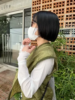 ショート ロングパーマ木村 ボブパーマのヘアスタイル