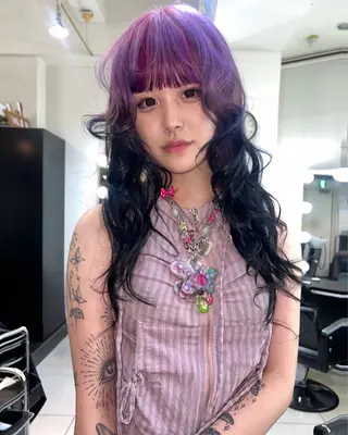 ロング 🎀ハイトーン カラー/宮澤　希🎀のヘアスタイル
