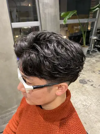 ショート パーマ メンズ Agu hair lore沼館店所属・八戸パーマ/メンズパ ーマ/シンゴ。のヘアスタイル