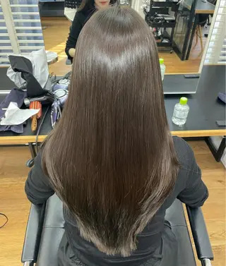 ロング カラー yu-kaハッシュ カット/韓国レイヤーのヘアスタイル