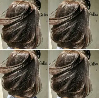 ミディアム カラー 圧倒的透明感カラー nana🦕のヘアスタイル