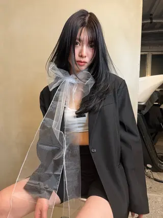 ロング 蘭々/レイヤーカット /ナチュラルヘアのヘアスタイル