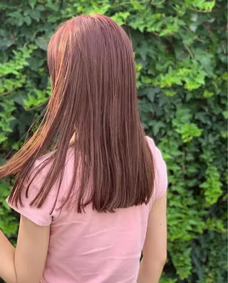 セミロング カラー まろやか透明感カラー ♡MANAのヘアスタイル