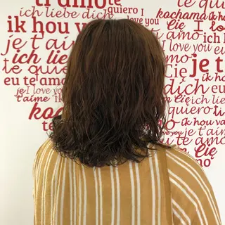 セミロング パーマ ヘアアレンジ CREAPY所属・CREAPY　日向野 利菜のヘアスタイル