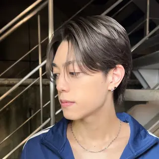 ミディアム カラー メンズ 岡田大志🇰🇷 中/韓メンズヘアのヘアスタイル