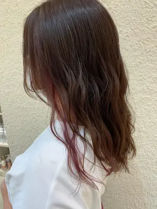 セミロング カラー NYNY四條畷店 森 亮人のヘアスタイル