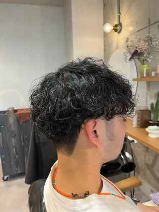 ショート パーマ メンズ Lamp所属・🌀メンズパーマ🌀 🐏丸山祐宇🐏のヘアスタイル