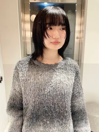 ミディアム カラー satsuki 暖色・ブラウンカラーのヘアスタイル