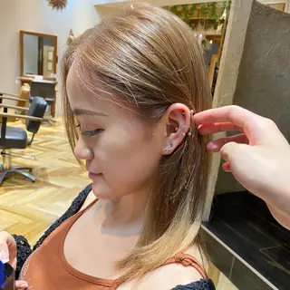 ミディアム カラー 美髪改善・ブリーチ tadasuke⭐️のヘアスタイル