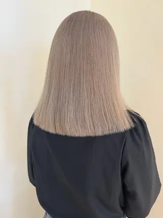 ミディアム ♥️透明感×抜け感 ベージュ/佑珠♥️のヘアスタイル