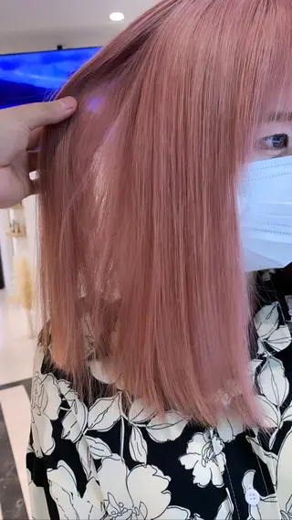 ミディアム カラー 韓国風/顔周りカット /髪質改善RYOTAのヘアスタイル