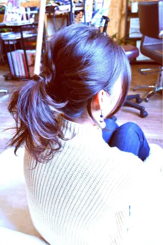 ミディアム カラー パーマ ヘアアレンジ belle chambreイブカのその他イメージ