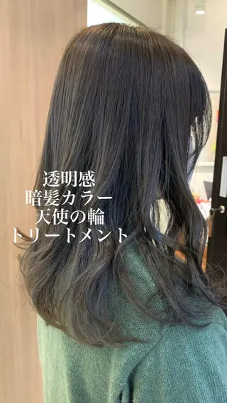 セミロング カラー 似合わせカラー/艶 髪質改善/ヨシザキのヘアスタイル