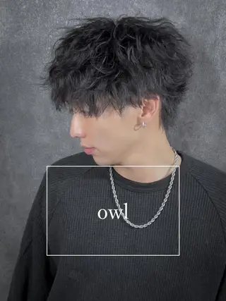 ショート パーマ メンズ メンズサロン【owl 心斎橋】難波/アメ村のヘアスタイル
