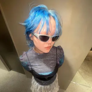 ショート カラー 花香竜太/エクステ /ハイトーンカラーのヘアスタイル