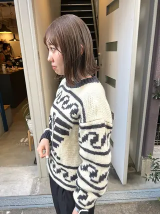 ミディアム カラー メイ🩰 wカラーのヘアスタイル