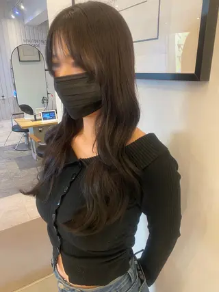 ロング カラー ヘアアレンジ 髪質改善＆トリートメント over hair所沢店所属・韓国風/レイヤー/ 𝑵𝒂𝒏𝒂🩶のヘアスタイル
