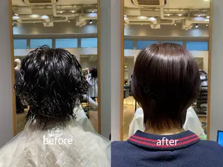 ショート パーマ 縮毛矯正/レイヤー /ひかるのヘアスタイル