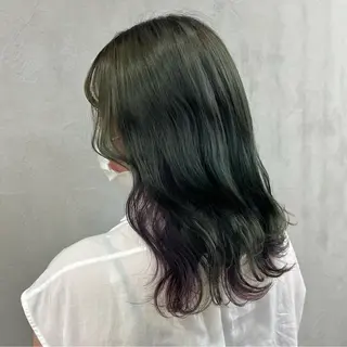 セミロング カラー 🫧tomoka 透明感カラー🫧のヘアスタイル