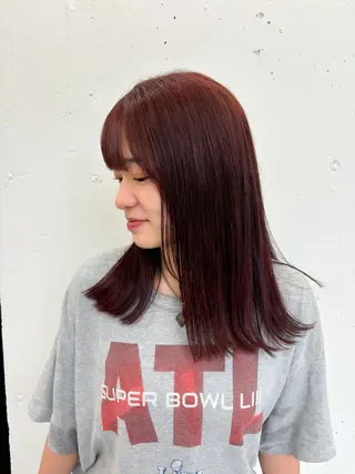 セミロング カラー ヘアアレンジ 夕羽夢🍓矢場/ 透明感カラーのヘアスタイル