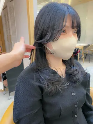 ロング カラー ♥️ボブ韓国風ヘア ♥️久保田夢美のヘアスタイル