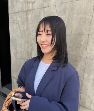 セミロング カラー HAIR MAKE miel所属・🫧透明感カラー🫧 SHINSEIのヘアスタイル