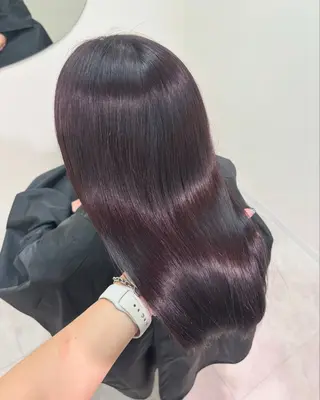 セミロング カラー 広島/わかな/ヘア セット/オリーブのヘアスタイル