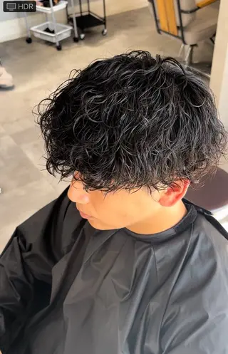 ショート パーマ メンズ 長谷川 湧のヘアスタイル
