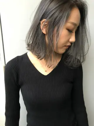 ミディアム カラー SHOEI 【nero】のヘアスタイル