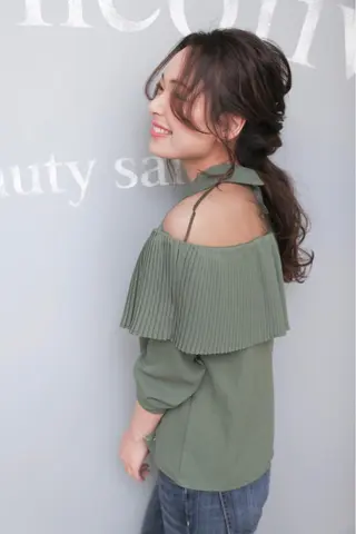 ロング ヘアアレンジ さかい なつみのヘアスタイル