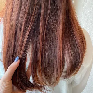 セミロング カラー 入江 志穂のヘアスタイル