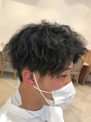 ショート パーマ メンズ 小林 優太 メンズパーマ✨のヘアスタイル