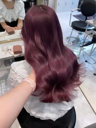 ロング カラー パーマ ヘアアレンジ メンズ キッズ ネイル マツエク・マツパ アイブロウ 🎀韓国スタイル YURINA🎀のヘアスタイル