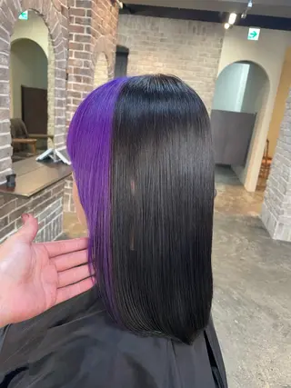 ミディアム カラー ACROあべの店所属・艶カラー/インナー /グラデ/大西小百合のヘアスタイル