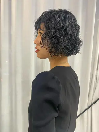 ショート パーマ les baladins du miroir所属・🍃YURI 🍃のヘアスタイル