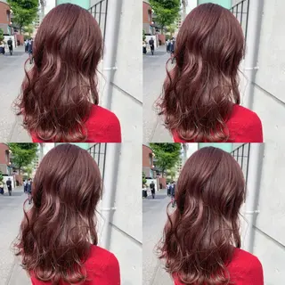 セミロング カラー ヘアアレンジ 🦋韓国ヘア 坂本 菜摘🦋のヘアスタイル