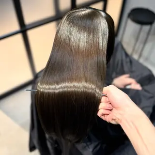 ロング カラー ブリーチなし Ⅰ 髪質改善カラーのヘアスタイル