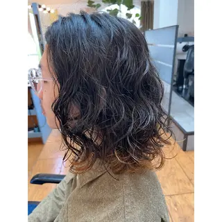 ミディアム パーマ メンズ Lagom なかだのヘアスタイル