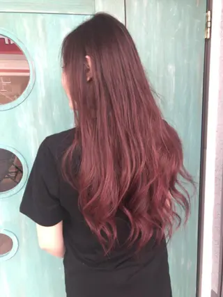 ロング カラー レイヤーカット匠 イソザキノリユキのヘアスタイル