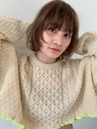 ミディアム log所属・ボブ/顔まわりカット 💫大澤奈緒美のヘアスタイル