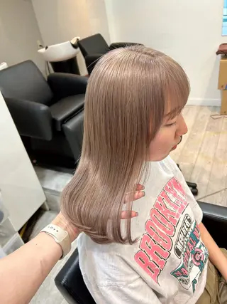 セミロング カラー ヘアアレンジ 代表🎀 ふわモテ愛 され髪🩷yumiのヘアスタイル