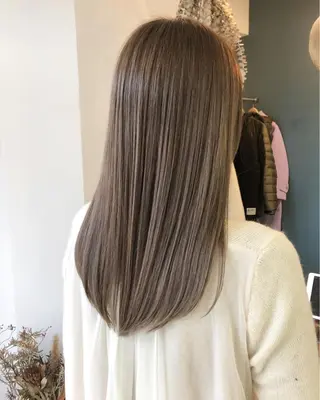 セミロング カラー パーマ OVER→三軒茶屋 /縮毛矯正・髪質改善のヘアスタイル