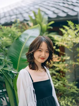 ミディアム カラー 艶髪美容師堀井 凌平のヘアスタイル