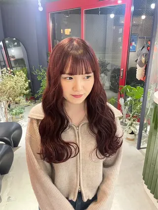 ロング カラー ヘアアレンジ cope'u ワカナのヘアスタイル
