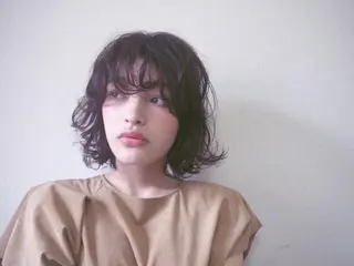 ショート ミディアム カラー パーマ … ｙｕｋａのヘアスタイル