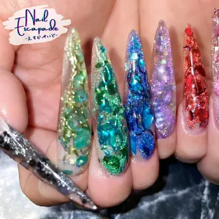 ロング ネイル クロキ 。のネイルデザイン